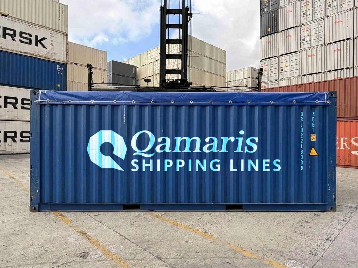 20' OPEN TOP shipping container illustration