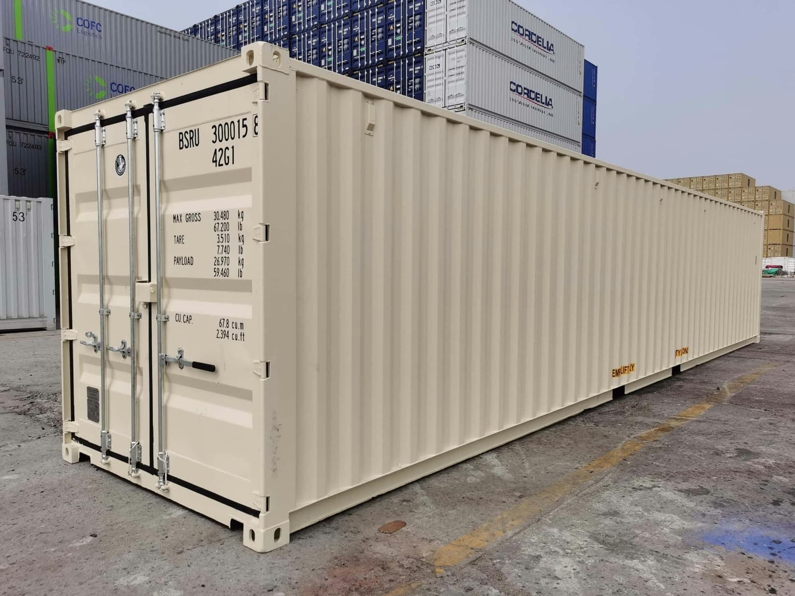 40' HIGH-CUBE shipping container illustration
