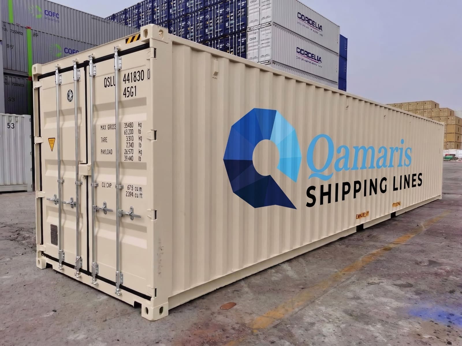 40' STANDARD shipping container illustration